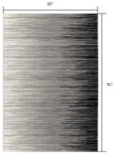 5' X 7' Black Abstract Dhurrie Area Rug - Homeroots - Flyclothing LLC