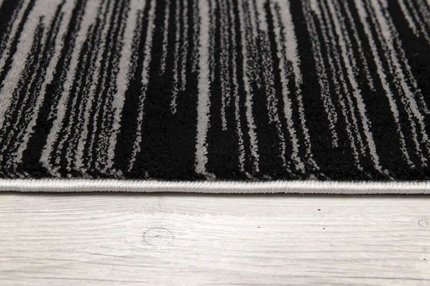 6' X 9' Black Abstract Dhurrie Area Rug - Homeroots - Flyclothing LLC