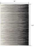 6' X 9' Black Abstract Dhurrie Area Rug - Homeroots