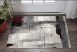 2' X 4' Gray Abstract Dhurrie Area Rug - Homeroots