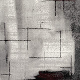 3' X 5' Gray And Burgundy Abstract Area Rug - Homeroots - Flyclothing LLC