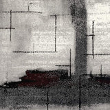 8' X 10' Gray Abstract Dhurrie Area Rug - Homeroots