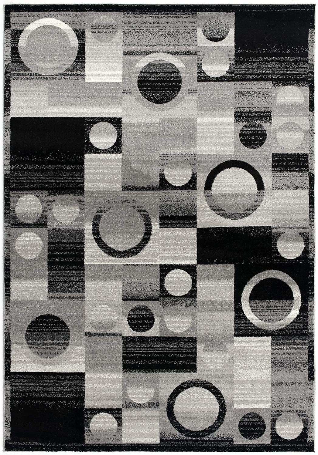 10' Gray Abstract Power Loom Runner Rug - Homeroots - Flyclothing LLC