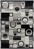 3' X 5' Gray Abstract Power Loom Area Rug - Homeroots