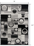 6' X 9' Gray Abstract Dhurrie Area Rug - Homeroots