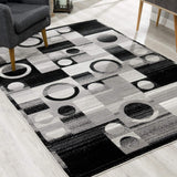 8' X 10' Gray Abstract Dhurrie Area Rug - Homeroots - Flyclothing LLC