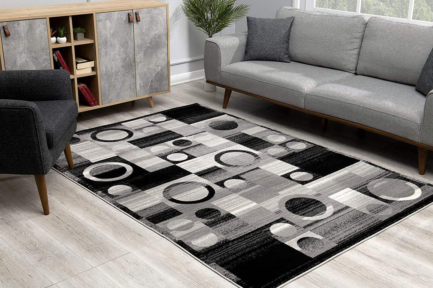 8' X 10' Gray Abstract Dhurrie Area Rug - Homeroots - Flyclothing LLC