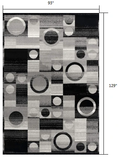 8' X 10' Gray Abstract Dhurrie Area Rug - Homeroots