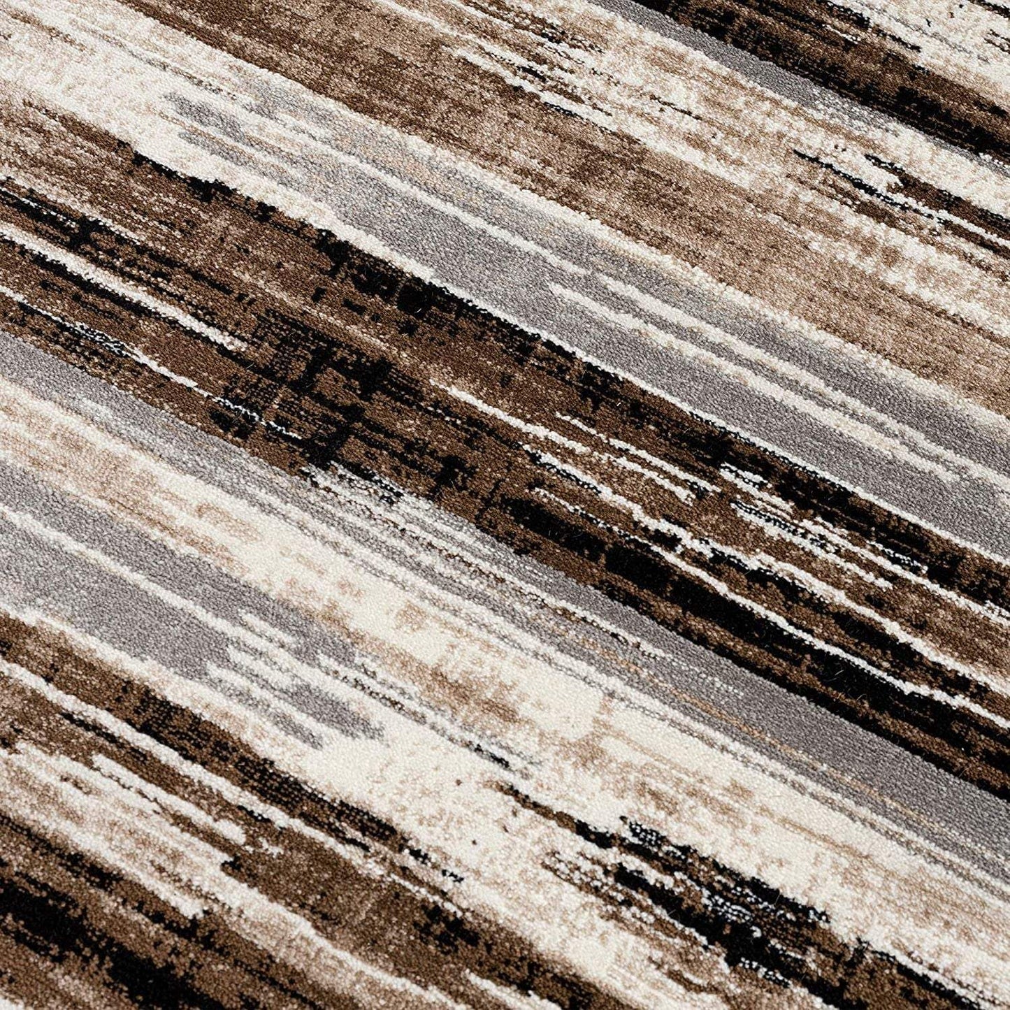 2' X 8' Beige Rustic Strokes Runner Rug - Homeroots - Flyclothing LLC