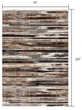 10' Beige Striped Dhurrie Runner Rug - Homeroots
