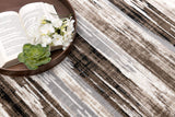 4' X 6' Gray and Brown Abstract Distressed Area Rug - Homeroots - Flyclothing LLC