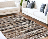 5' X 7' Beige Striped Dhurrie Area Rug - Homeroots - Flyclothing LLC