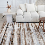 6' X 9' Beige Striped Dhurrie Area Rug - Homeroots