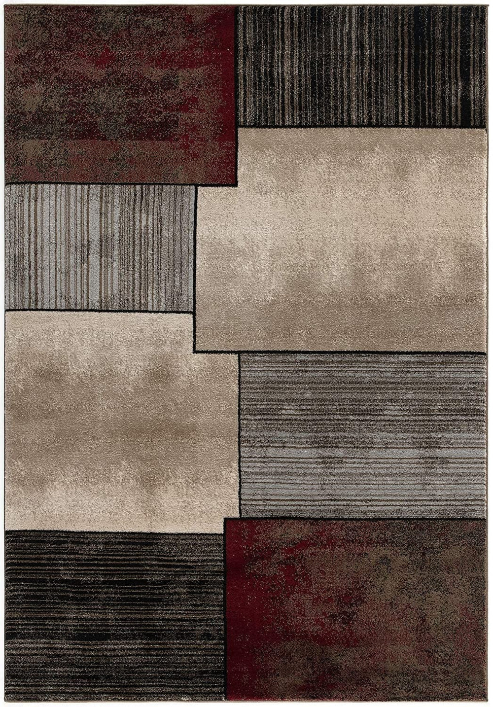 2' X 4' Brown Abstract Dhurrie Area Rug - Homeroots