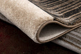 2' X 4' Brown Abstract Dhurrie Area Rug - Homeroots