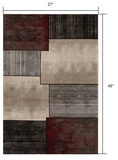 2' X 4' Brown Abstract Dhurrie Area Rug - Homeroots - Flyclothing LLC