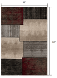 8' X 10' Brown Abstract Dhurrie Area Rug - Homeroots