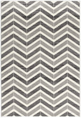3' X 5' Gray Chevron Power Loom Area Rug - Homeroots - Flyclothing LLC