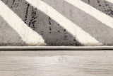 7' X 9' Gray Chevron Dhurrie Area Rug - Homeroots - Flyclothing LLC