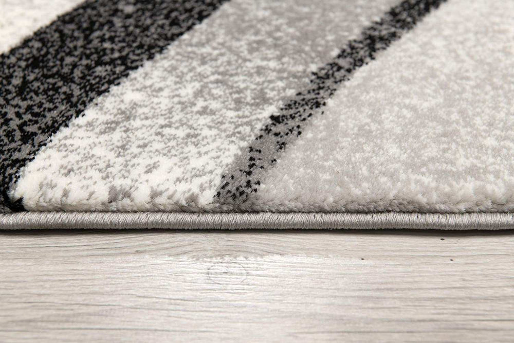 3' X 5' Gray Abstract Power Loom Area Rug - Homeroots - Flyclothing LLC