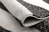 8' Gray Abstract Power Loom Runner Rug - Homeroots