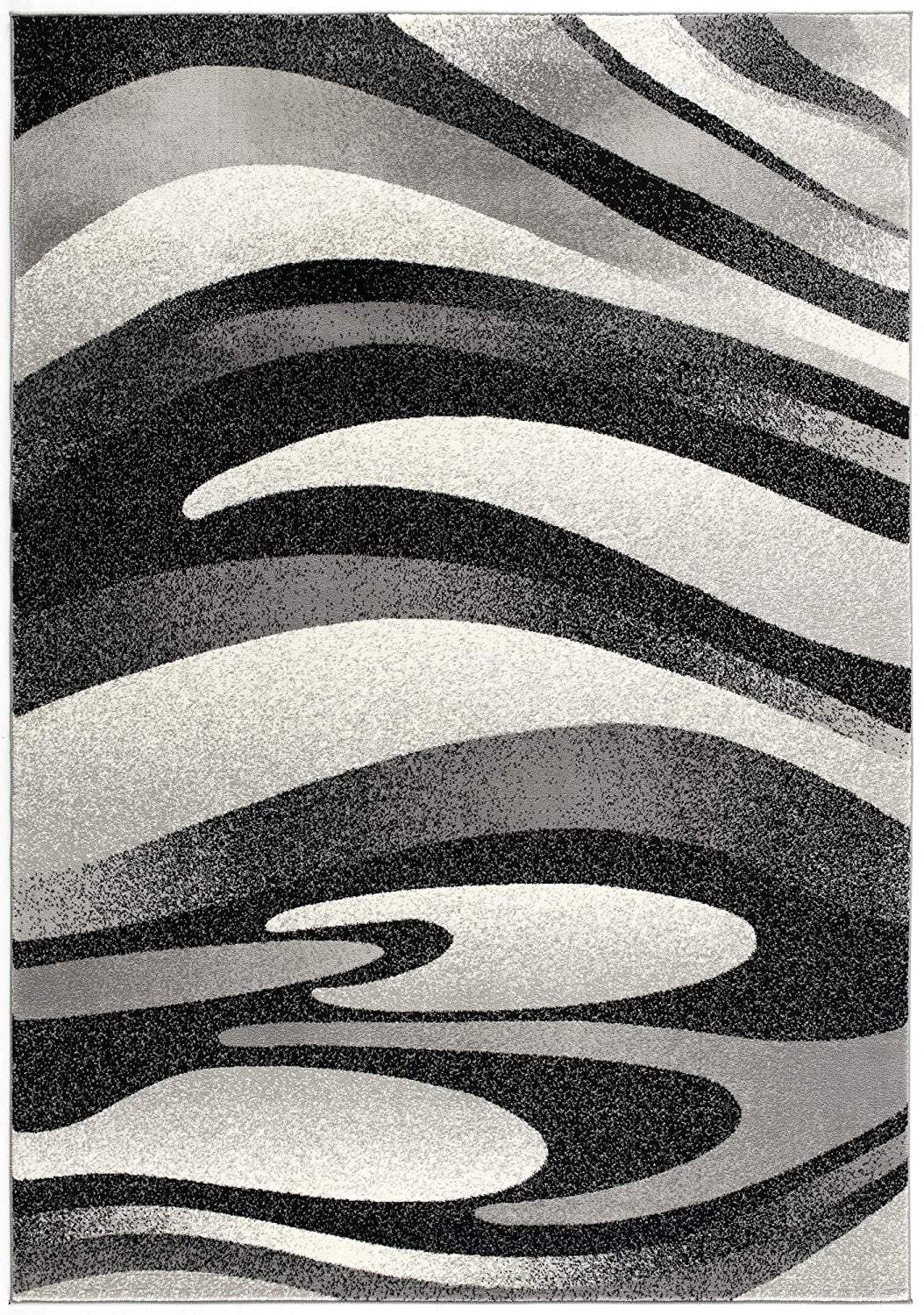 4' X 6' Gray Abstract Power Loom Area Rug - Homeroots - Flyclothing LLC