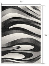 4' X 6' Gray Abstract Power Loom Area Rug - Homeroots - Flyclothing LLC