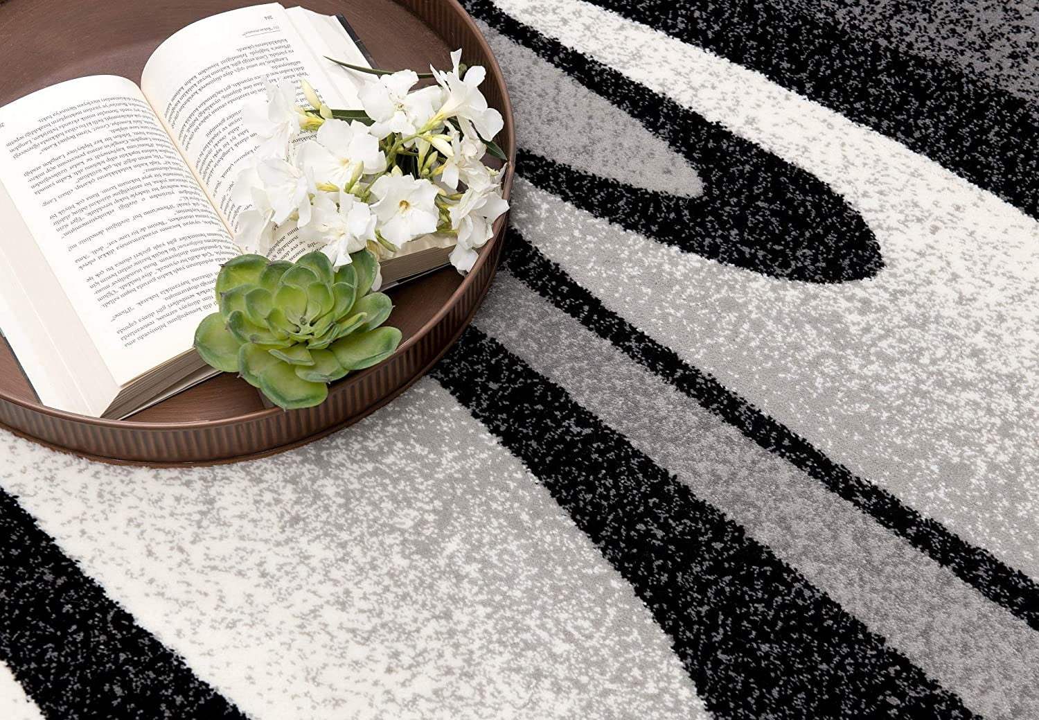 5' X 7' Gray Abstract Dhurrie Area Rug - Homeroots - Flyclothing LLC