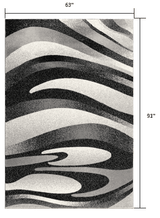 5' X 7' Gray Abstract Dhurrie Area Rug - Homeroots - Flyclothing LLC