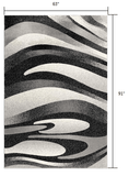 5' X 7' Gray Abstract Dhurrie Area Rug - Homeroots