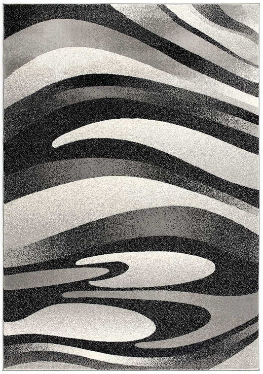 6' X 9' Gray Abstract Dhurrie Area Rug - Homeroots - Flyclothing LLC