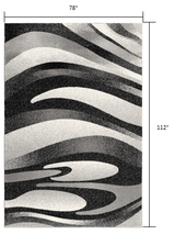 6' X 9' Gray Abstract Dhurrie Area Rug - Homeroots - Flyclothing LLC