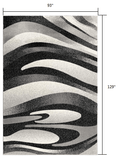 8' X 10' Gray Abstract Dhurrie Area Rug - Homeroots