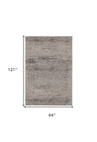 8' X 10' Blue and Gray Abstract Area Rug - Homeroots - Flyclothing LLC