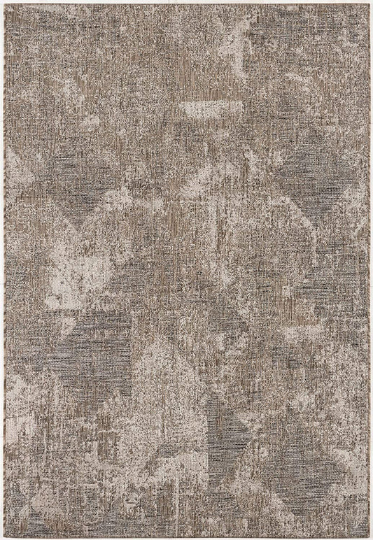 5' X 7' Gray and Ivory Abstract Area Rug