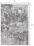 5' X 7' Blue Abstract Power Loom Area Rug - Homeroots