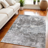 5' X 7' Blue Abstract Power Loom Area Rug - Homeroots