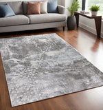 6' X 9' Blue Abstract Power Loom Area Rug - Homeroots