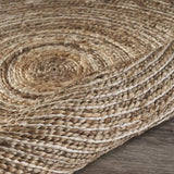 Bleached And Natural Spiral Boutique Jute Rug - Homeroots - Flyclothing LLC