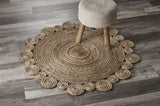 Bleached And Natural Spiral Boutique Jute Rug - Homeroots - Flyclothing LLC