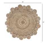 Bleached And Natural Spiral Boutique Jute Rug - Homeroots - Flyclothing LLC