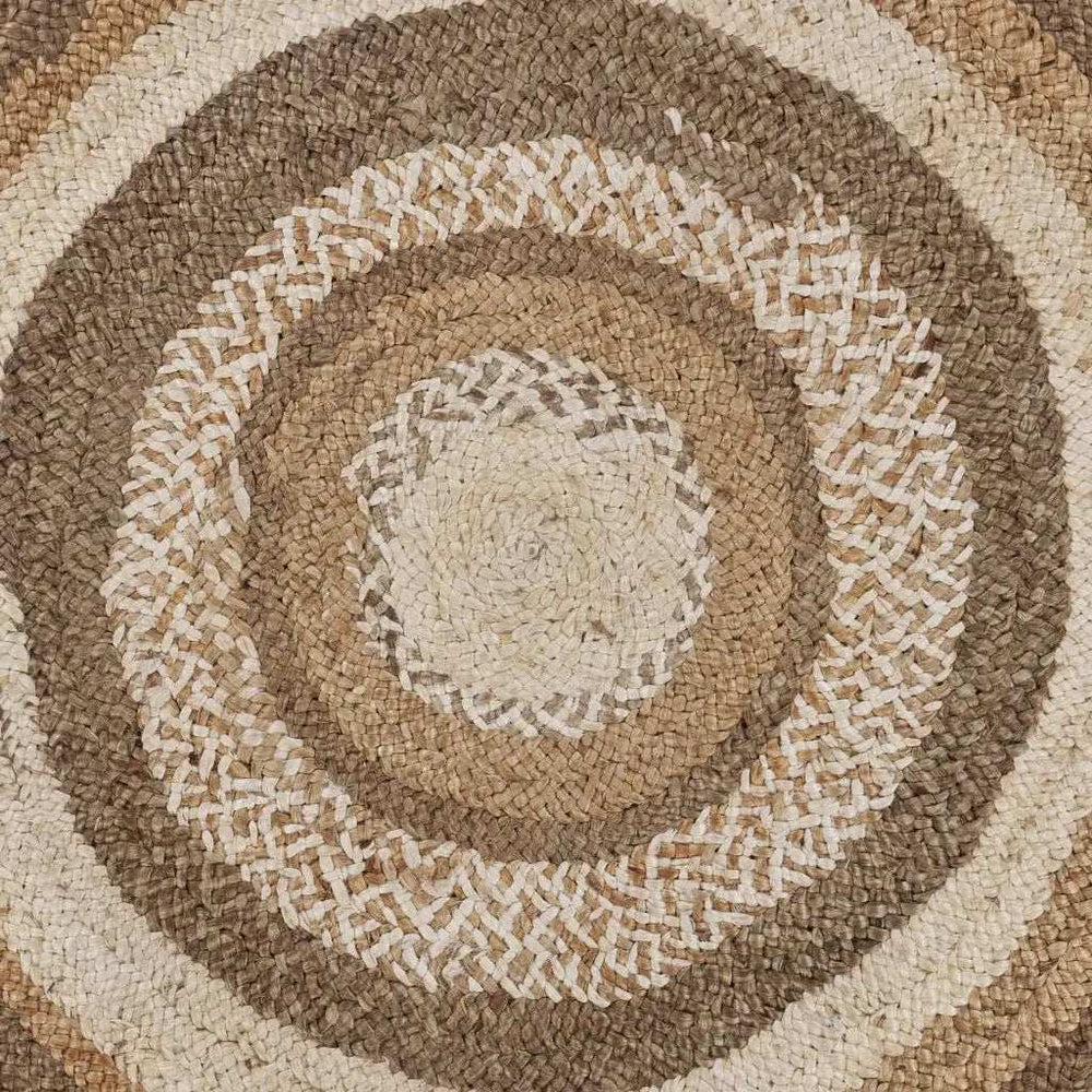 Multicolored Concentric Boutique Jute Rug - Homeroots - Flyclothing LLC