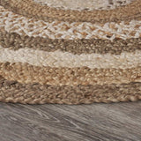 Multicolored Concentric Boutique Jute Rug - Homeroots - Flyclothing LLC