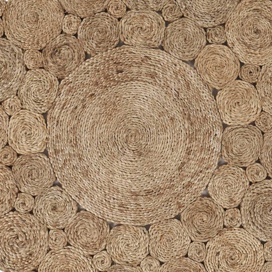 Dazzling Concentric Natural Boutique Jute Rug - Homeroots - Flyclothing LLC