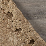Dazzling Concentric Natural Boutique Jute Rug - Homeroots - Flyclothing LLC