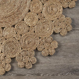 Dazzling Concentric Natural Boutique Jute Rug - Homeroots - Flyclothing LLC