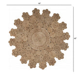 Dazzling Concentric Natural Boutique Jute Rug - Homeroots - Flyclothing LLC