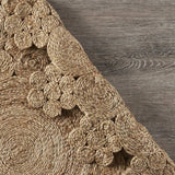 Dazzling Concentric Natural Boutique Jute Rug - Homeroots - Flyclothing LLC