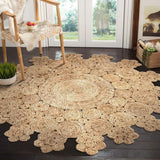 Dazzling Concentric Natural Boutique Jute Rug - Homeroots - Flyclothing LLC