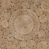 Dazzling Concentric Natural Boutique Jute Rug - Homeroots - Flyclothing LLC